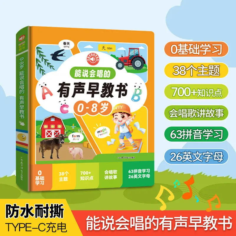 Learning Chinese Character Audiobooks, Children's Cognitive Early Education, Chinese Character Learning Books