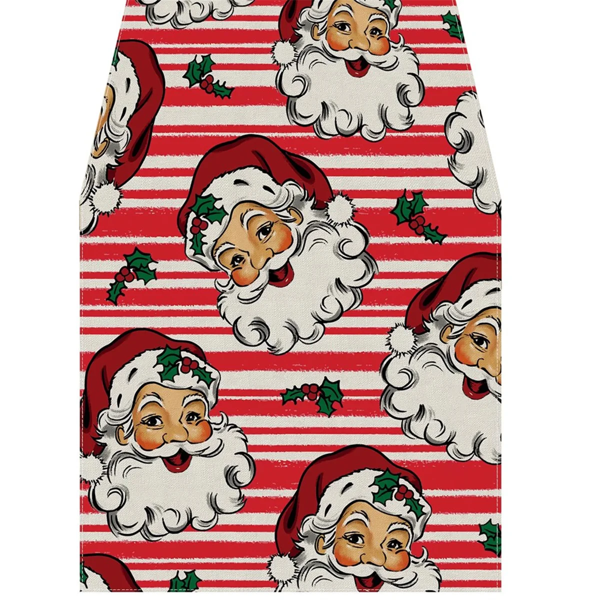 2025+ Christmas Table Runner Red StripesSanta Xmas Winter Table Decoration for Home Kitchen Dining Dinner Indoor Outdoor