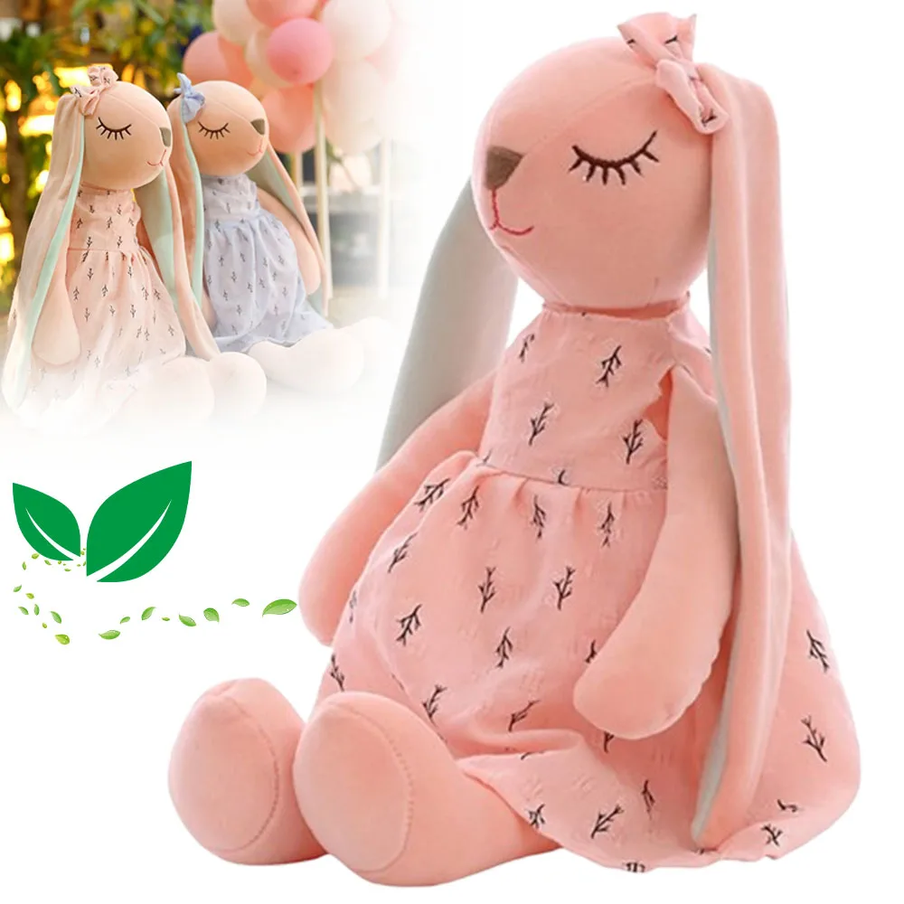 1/2PCS Plush Bunny Doll Children's Sleepy Soothing Doll Rabbit Dolls Shy Pink Rabbit Doll Children Gift Bedroom Plush Ornament