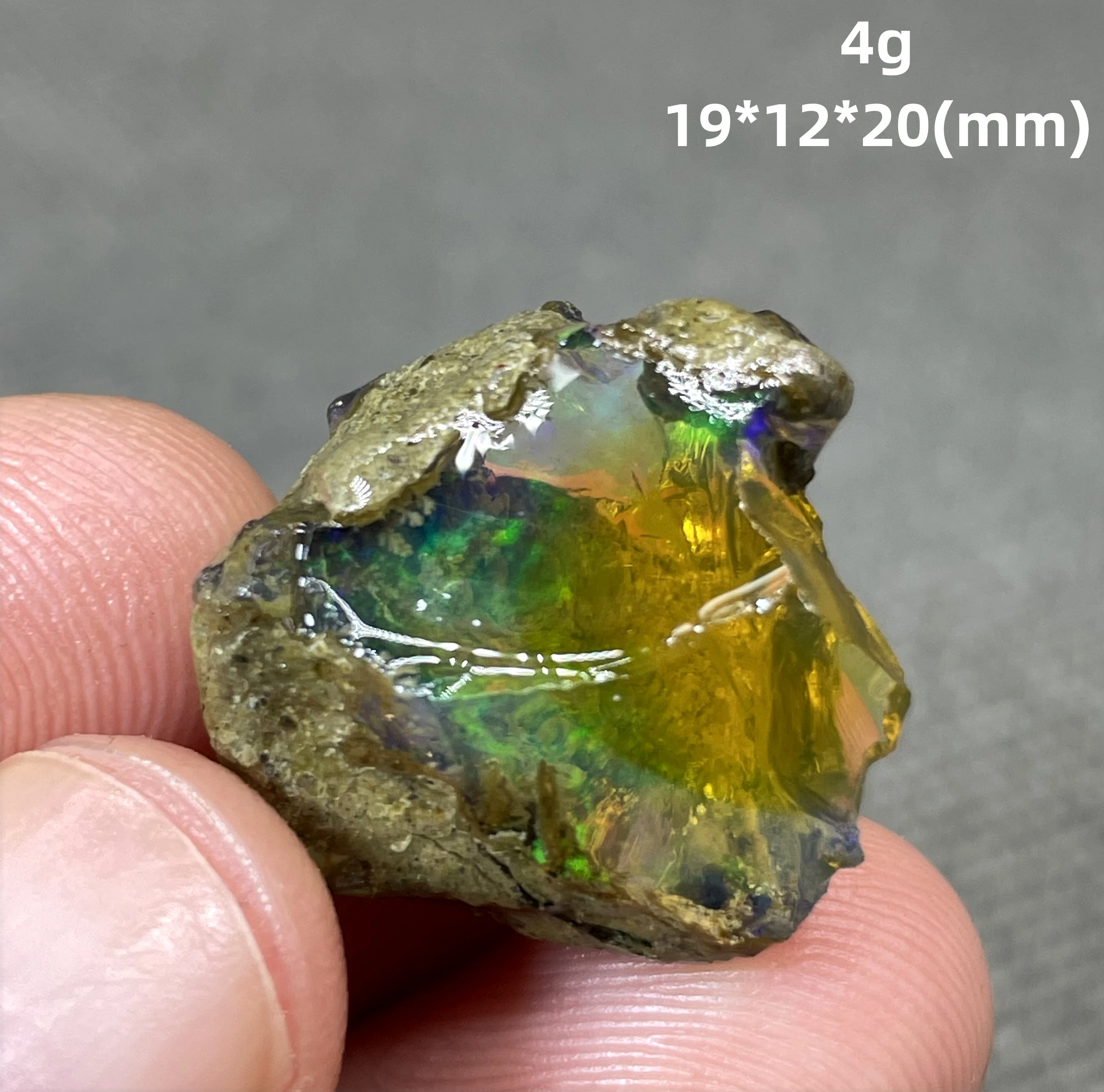 BEST COLOR! 4g natural rare color Ethiopia water Opal gem mineral specimen stones and crystals healing crystals quartz