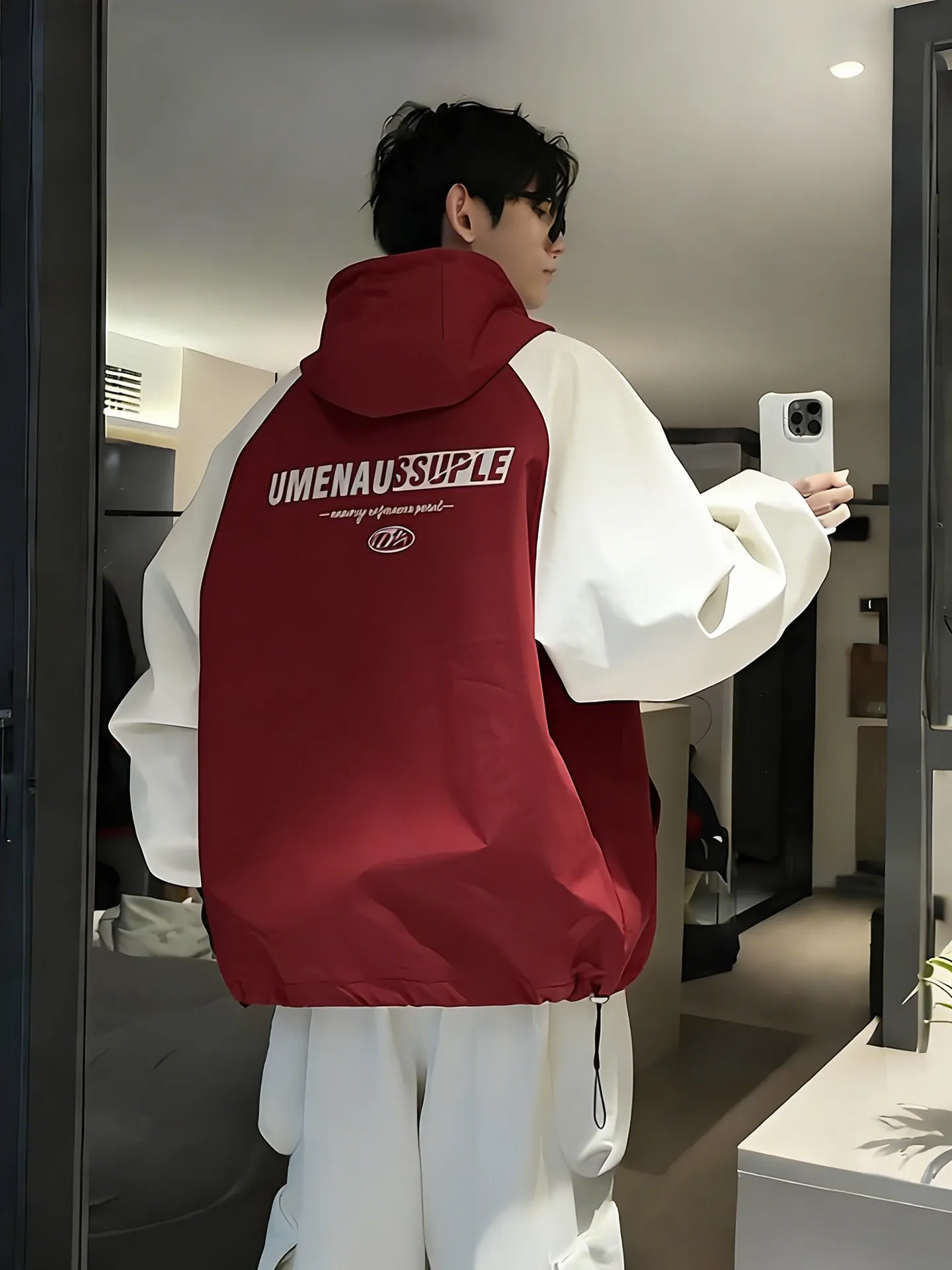 

Красная двусторонняя куртка-трансформер для мужчин, для активного отдыха, альпинизма и работы, весенняя модная брендовая модель с капюшоном, увеличенный размер