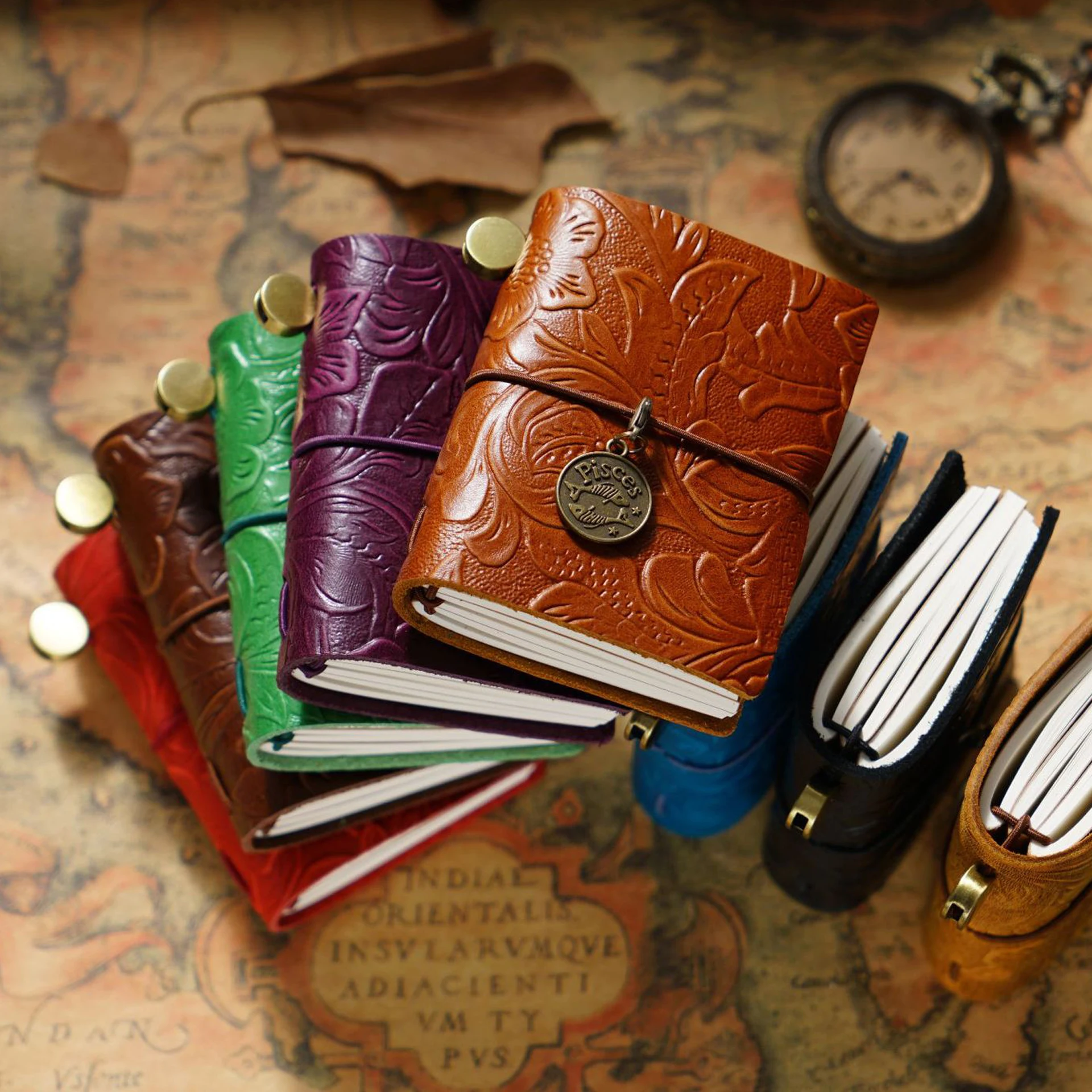 Mini Notebook 128 Pages  Retro Notebook Cowhide Pocket Diary Notebook Handmade Blank Diary