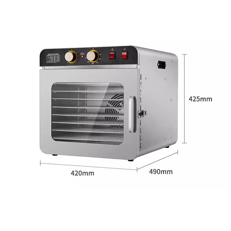 

10 Layer Stainless Steel Food Dehydrator Machine Commercial Household Adjustable Energy-Efficient Drying for Fruits/Meat/Herbs