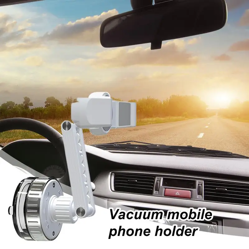 

Suction Phone Mount Cellphone Suction Holder Adjustable Car Phone Holder Flexible Vacuum Smartphone Stand Vehicle Mount Stand