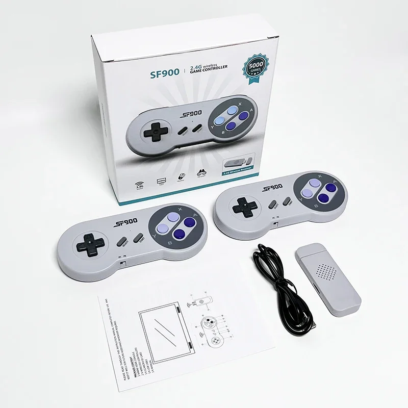 SF900 Videospielkonsole HD TV Game Stick Wireless Controller Eingebaute 4700 Spiele Handheld Game Player Gamepad Für SNES Für NES