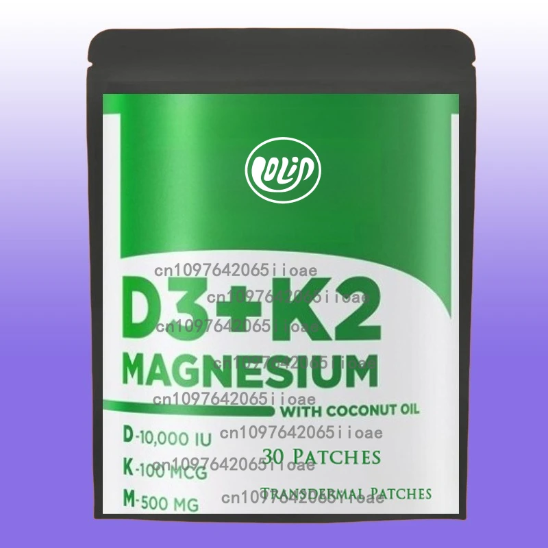 

30 пластырей с витамином D3 и K2 — кость, сердце, иммунитет и поддержка мышц, улучшенное впитывание