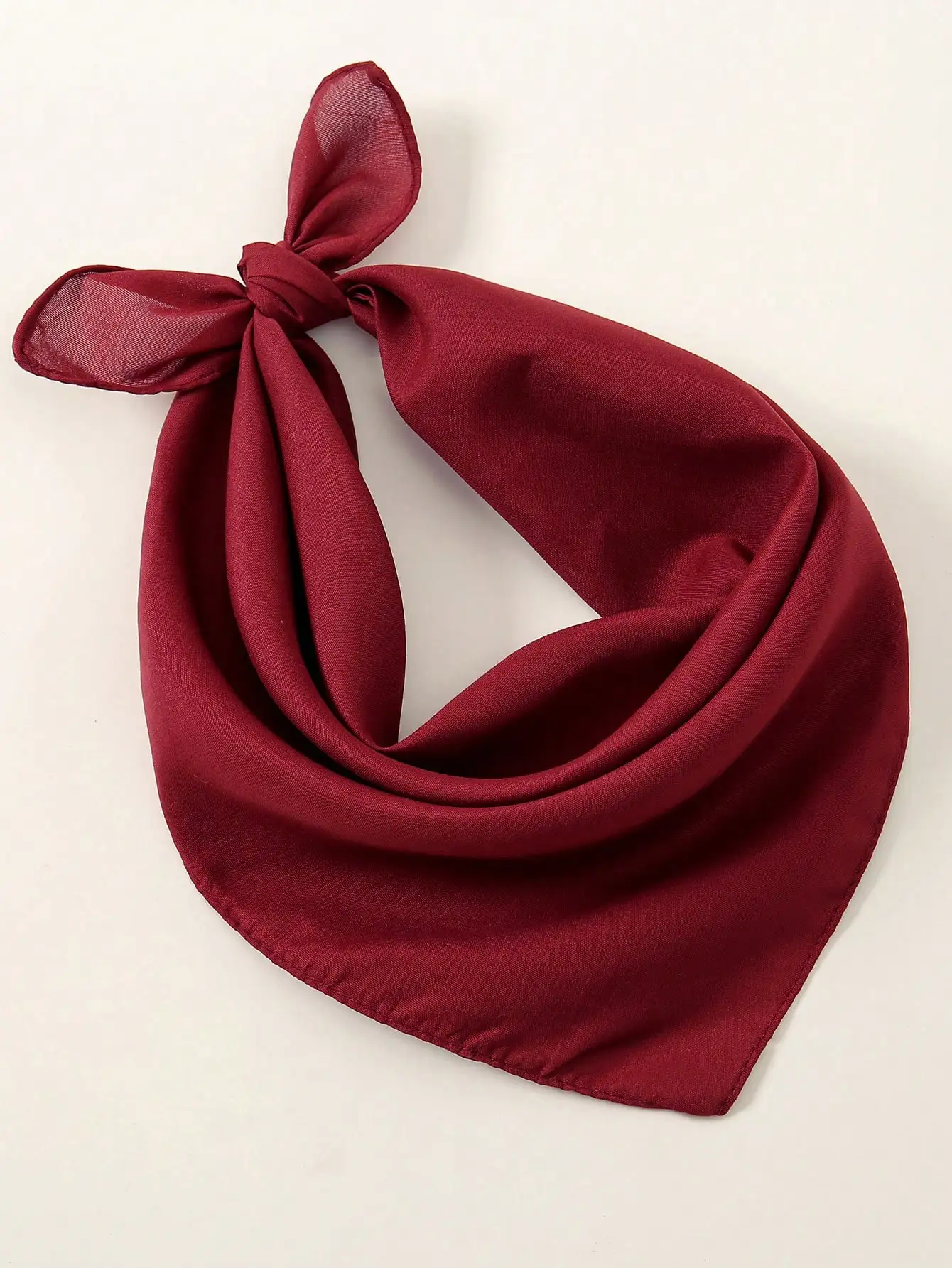 

1pc Fashion Novelty Small Handkerchief Headband, Denim Print & Solid Color, Fits All, Bohemian Style Suitable For All Seasons