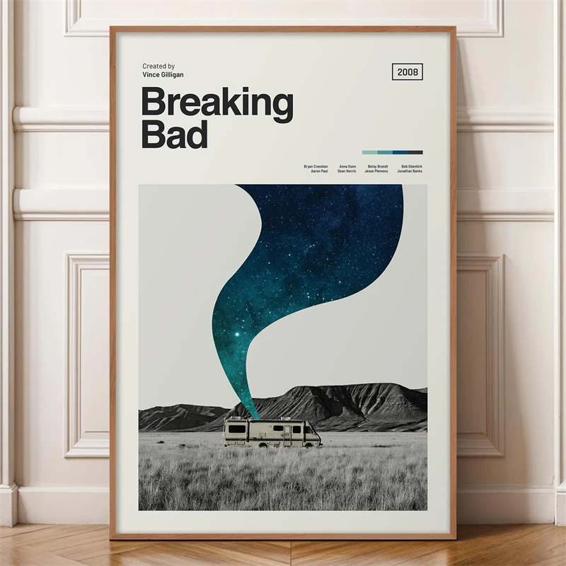 Classic MovieTV Series Poster Breaking BadThe Walking Dead InspiredDead Poets Society Modern Home Wall Decor Canvas Painting
