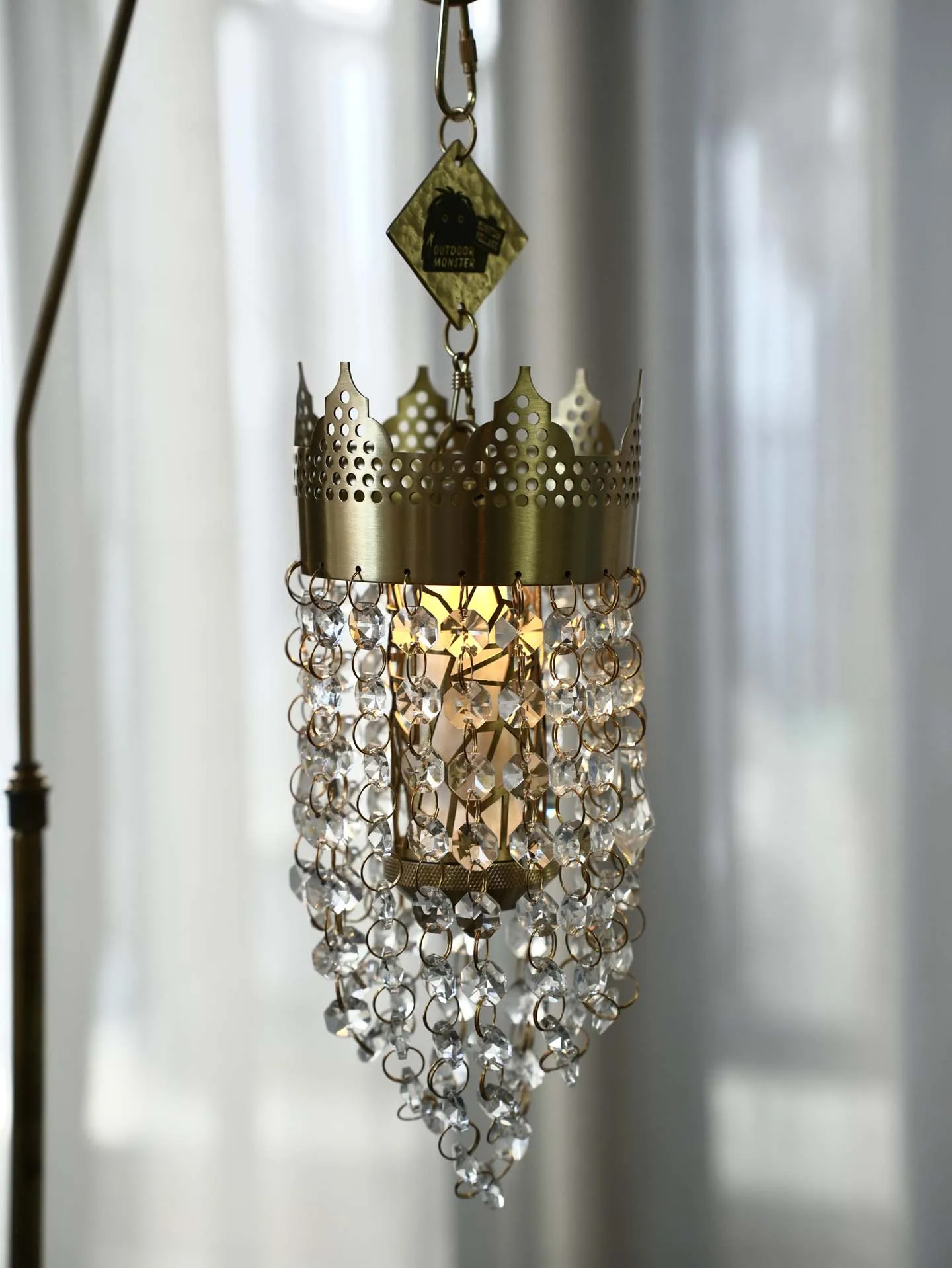 Outdoor Camping Compatible Goalzero Lampshade Crown Crystal Suspension Lamp Decorative Atmosphere Light Cover