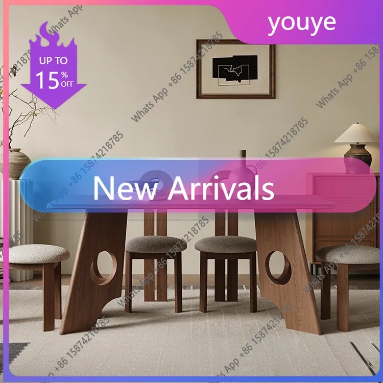 

Обеденный стол C Wabi Sandy Wind из массива дерева, прямоугольный, для дома, из ясеня и ореха, современный, простой дизайн