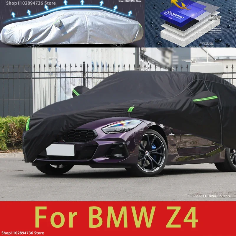 

For BMW Z4 fit Outdoor Protection Full Car Cover Snow Covers Sunshade Waterproof Dustproof Black Car Cover