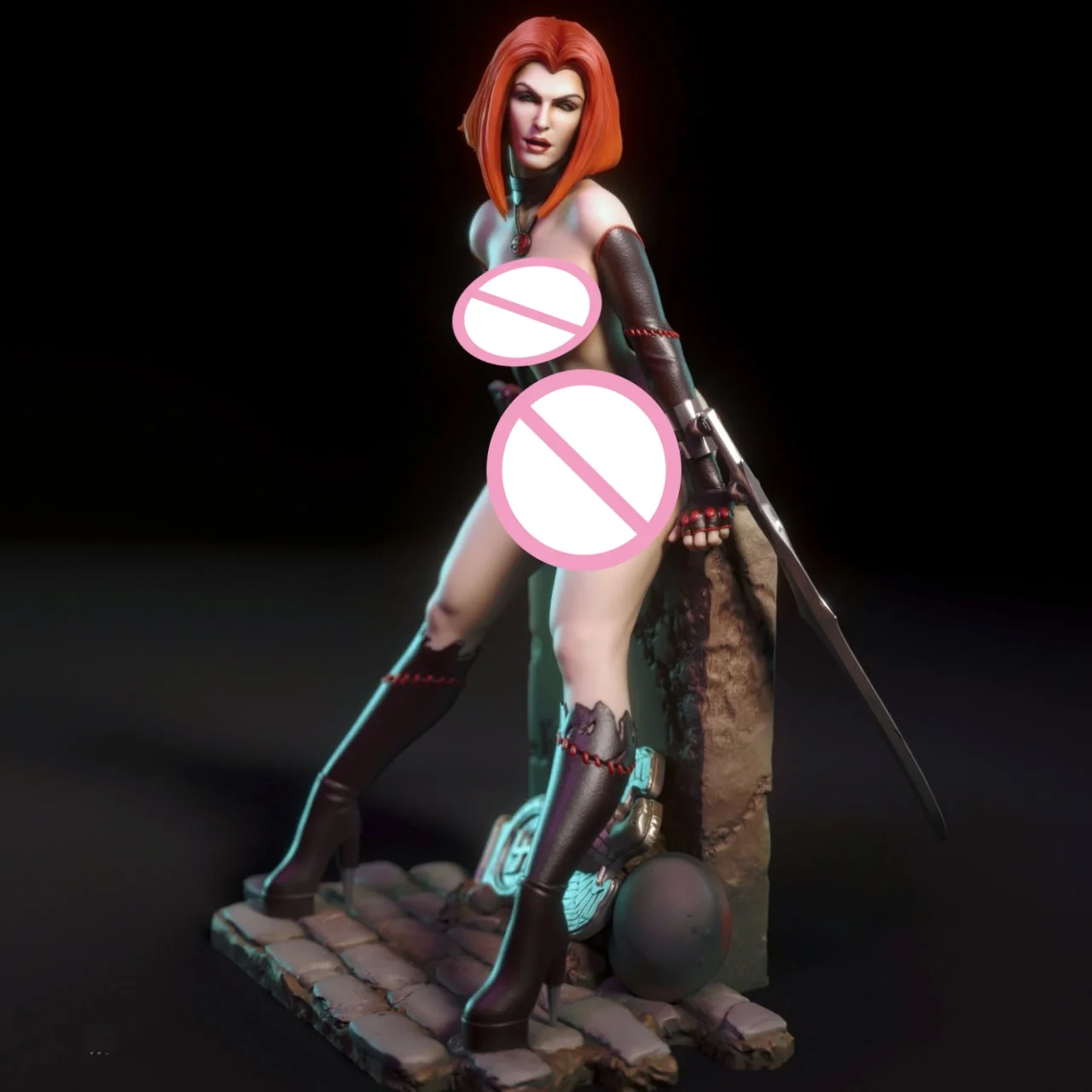 Harzfigur im Maßstab 1:24, Top weiblicher Jäger Nsfw, zwei Versionen, DIY-Modellbausatz, unmontiertes, unbemaltes 3D-Druckspielzeug