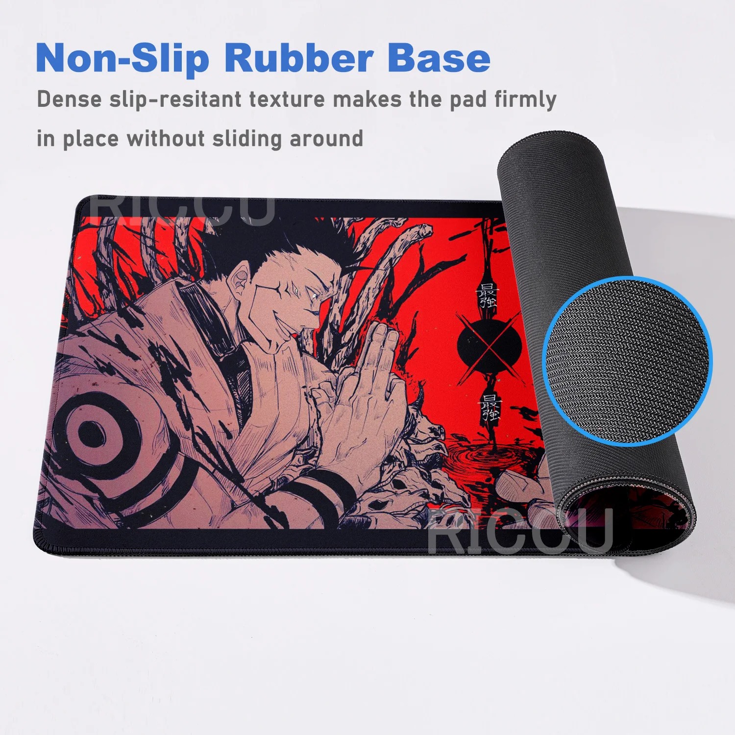 Large Gaming Mouse Pad J-ujutsu Kaisen Gojo Satoru Mouse pad LockEdge Thickened Computer Keyboard Desk Mat Rubber Anti slip Mats