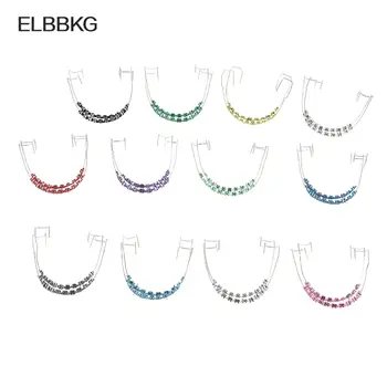 1 pár barevných závorek, zubní falešné rovnátka s háčkem, dočasná zubní dekorace s kovovými dráty, závorka, ligatura, kravata s krabičkou 8 nejlepší prodej zubní rovnátka - №6