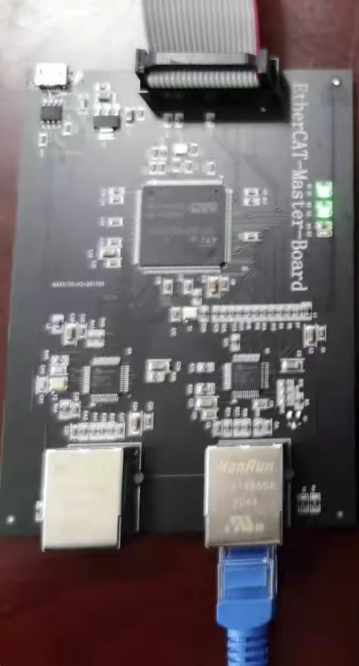 

EtherCAT master station development board fiber optic custom embedded STM32 servo control dual network redundancy