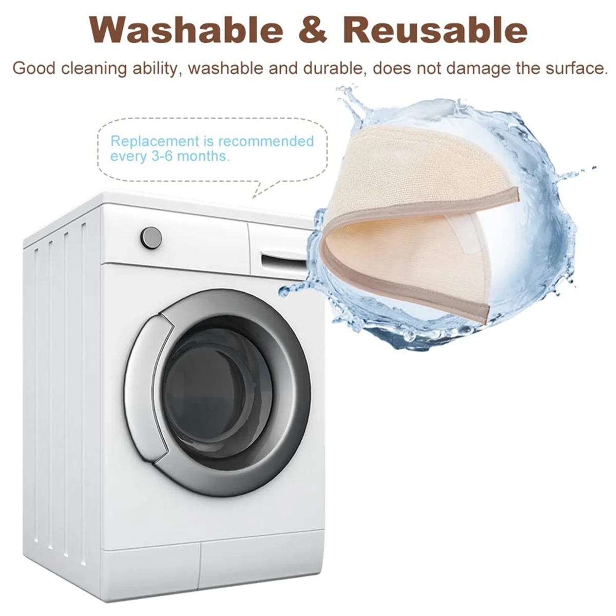 Suitable for Xiaomi Roborock S5Max/S6Pure/E5 Mop Accessories Replacement Mop Pad