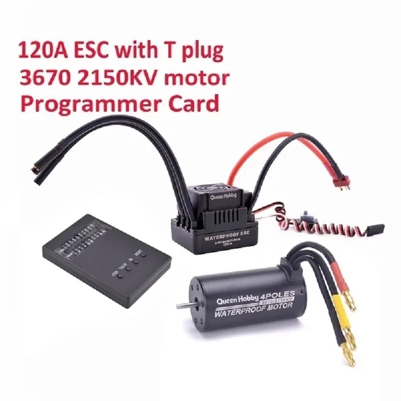 Impermeable 3670 2150KV 2650 Motor sin escobillas KV + 120A sin escobillas ESC con disipador de calor Combo fijado para 1/8, 1/1