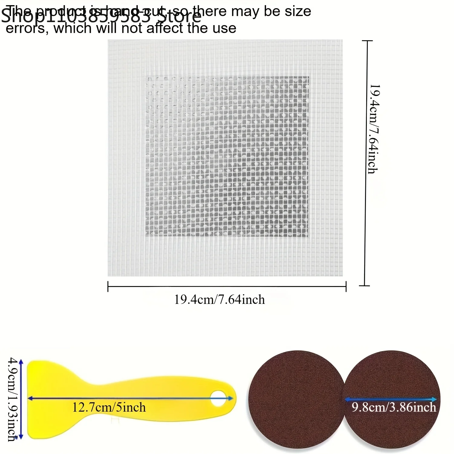 4pcs Drywall Repair Kits with Scraper & Sandpaper-Complete Set Mesh & Metal Drywall Sheets Spackling Compound Hole Repair