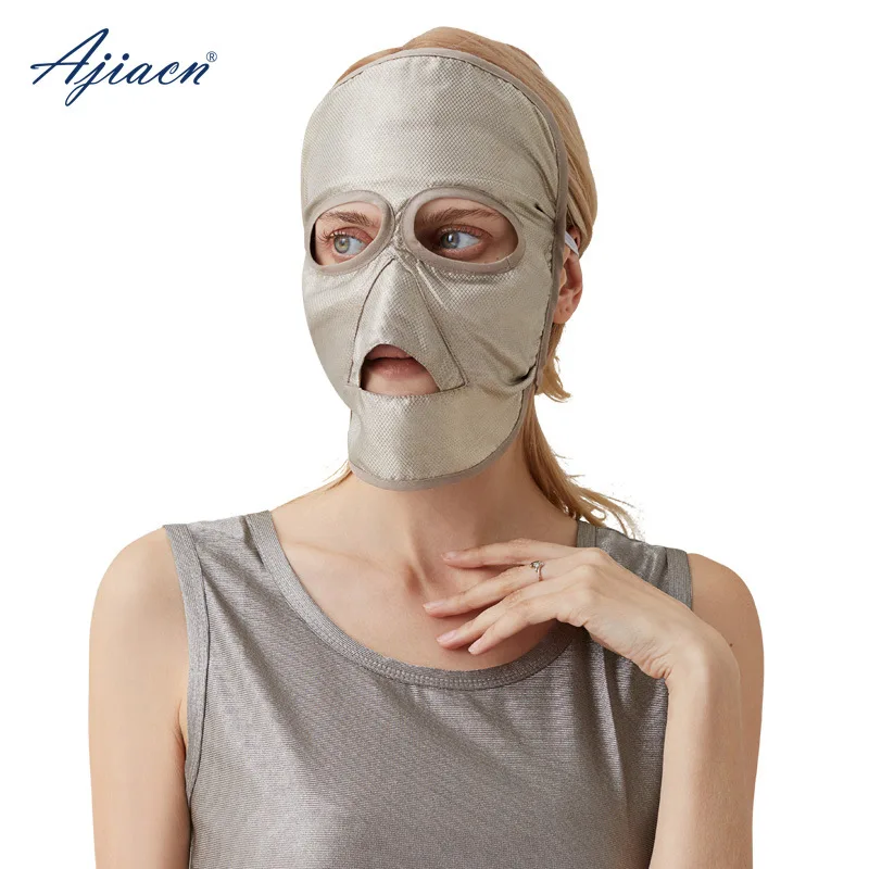 Masque de protection contre les radiations électromagnétiques masque de protection en fibre d'argent anti-rayonnement pour téléphone portable