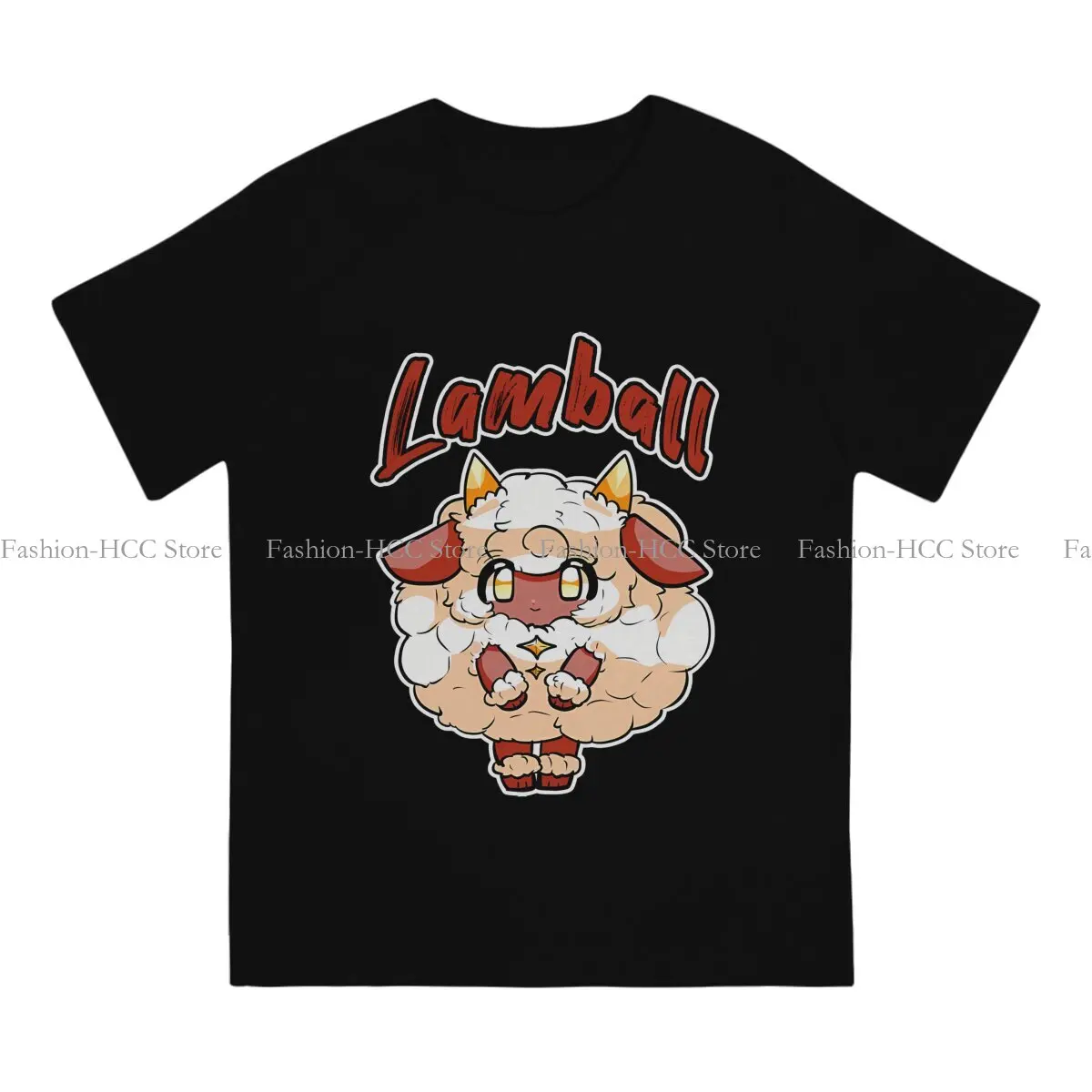 Lamball Cute O Neck TShirt Palworld Elf Game Original Polyester T Shirt Men Clothes New Design