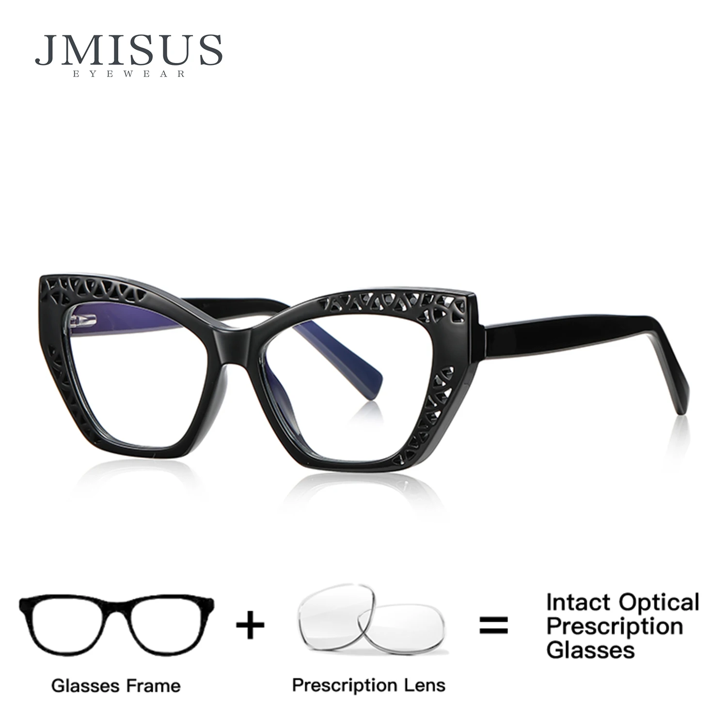 

Очки JMISUS ручной работы из ацетата, модные квадратные, женские, в форме бабочки, оптические, для коррекции зрения, фотохромные солнцезащитные очки