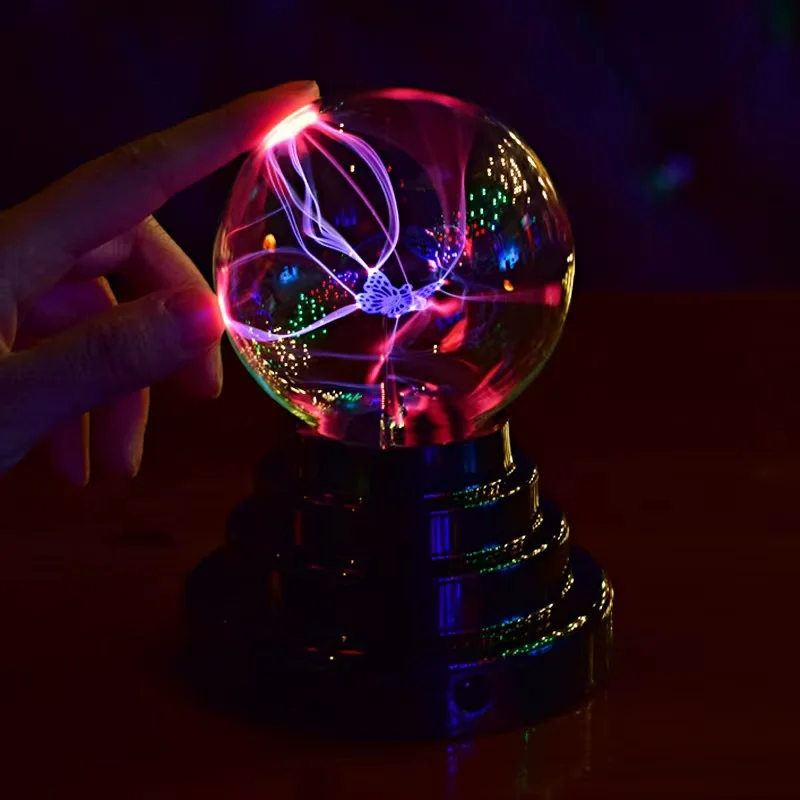 Novelty Toy USB Plasma Ball Electrostatic Sphere Light Magic Crystal Lamp Ball Desktop Toy Christmas Party Touch Sensitive Gifts