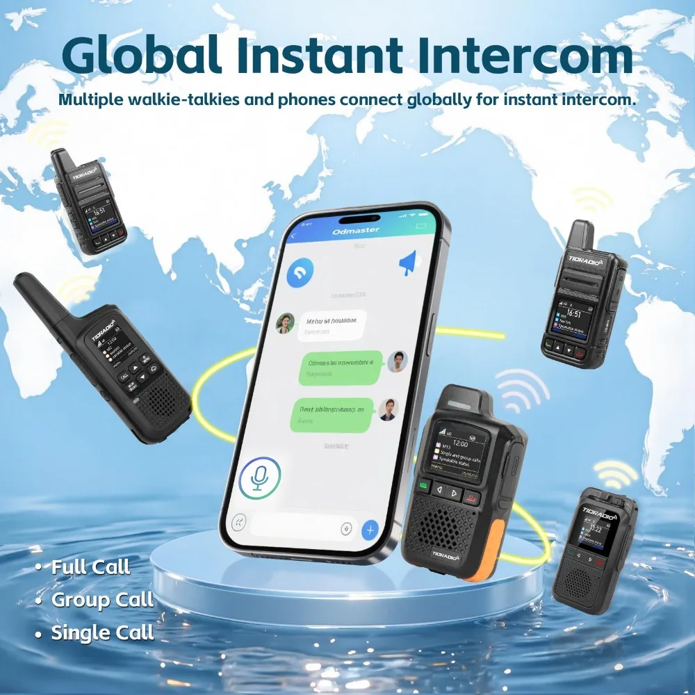 TIDRADIO M13 جهاز اتصال لاسلكي عالمي طويل المدى باور بوينت جهاز اتصال لاسلكي مع بطاقة SIM 1 سنة راديو POC Transnational مجاني #6