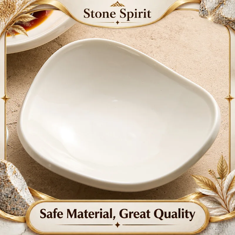 【Premium】Characteristic Dim Sum Dish Ceramic Household Tableware Modern Simple Etiquette Kitchen Supplies Triangle Soup Bowl