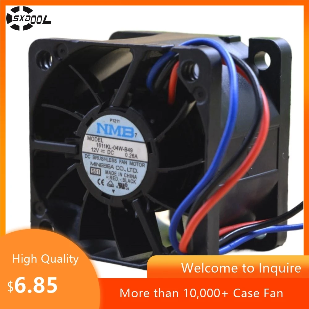 

High-Performance 40mm Server Fan, 12V 0.26A 1611KL-04W-B49, Ideal for Servers Workstations
