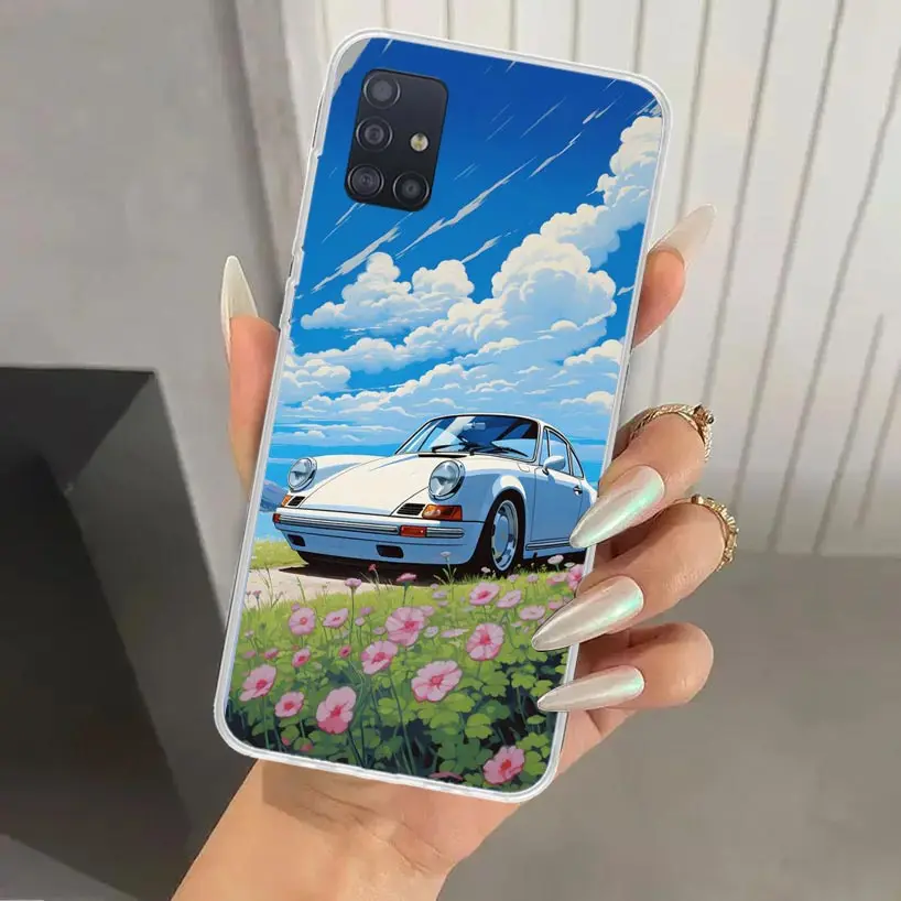 Classic Vintage Old Retro Car Phone Case for Samsung Galaxy A51 A50 A71 A70 A41 A40 A31 A30S A21S A20S A10S A20E A11 A01 A6 A7 A