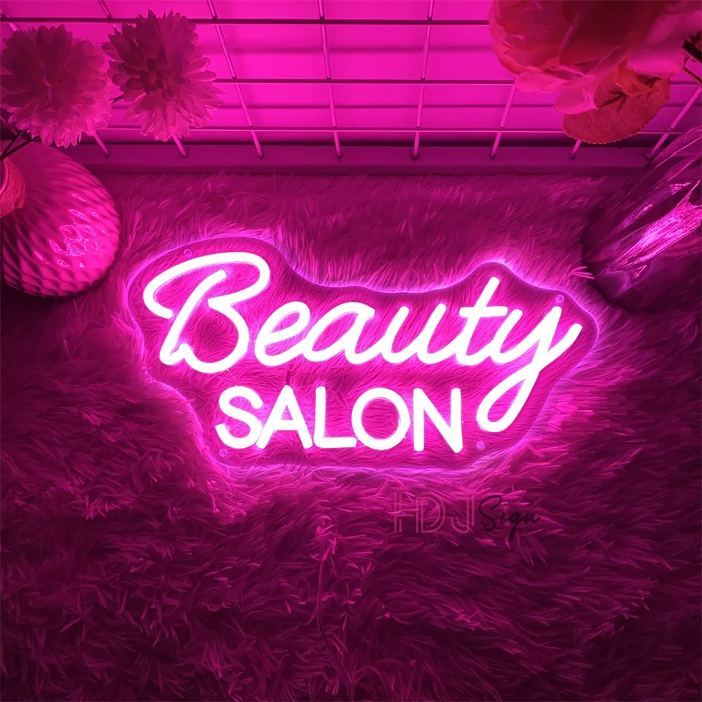 Imagem -05 - Luz de Néon Led para Salão de Beleza Wall Art Decor Unhas e Cabeleireiro Led Neon Lights Usb Manicure Studio Sinais de Negócios