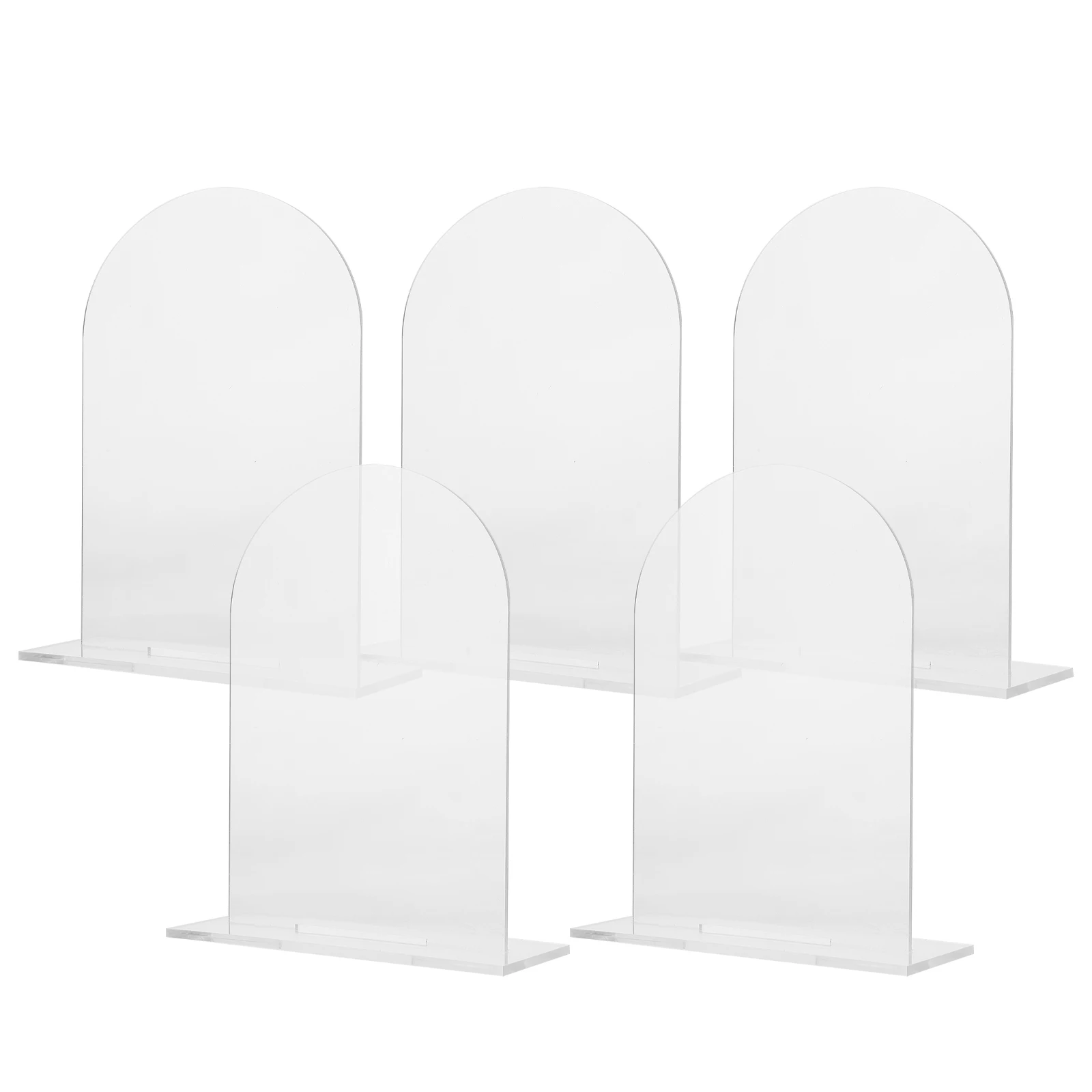 

5pcs Acrylic Wedding Table Number Holders 12.7x17.8cm Clear Blank Seating Signs Decoration for Party Bridal Shower