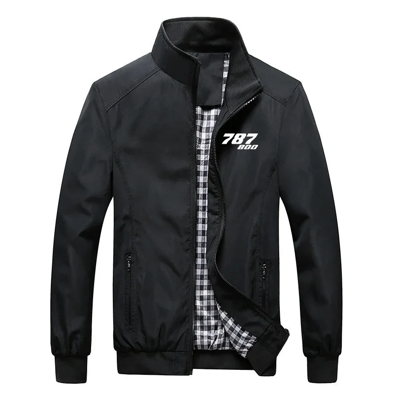 

787-800 Spring Autumn Aviation Pilots Plaid Lightweight Windbreakers Flight Men Jackets Coats