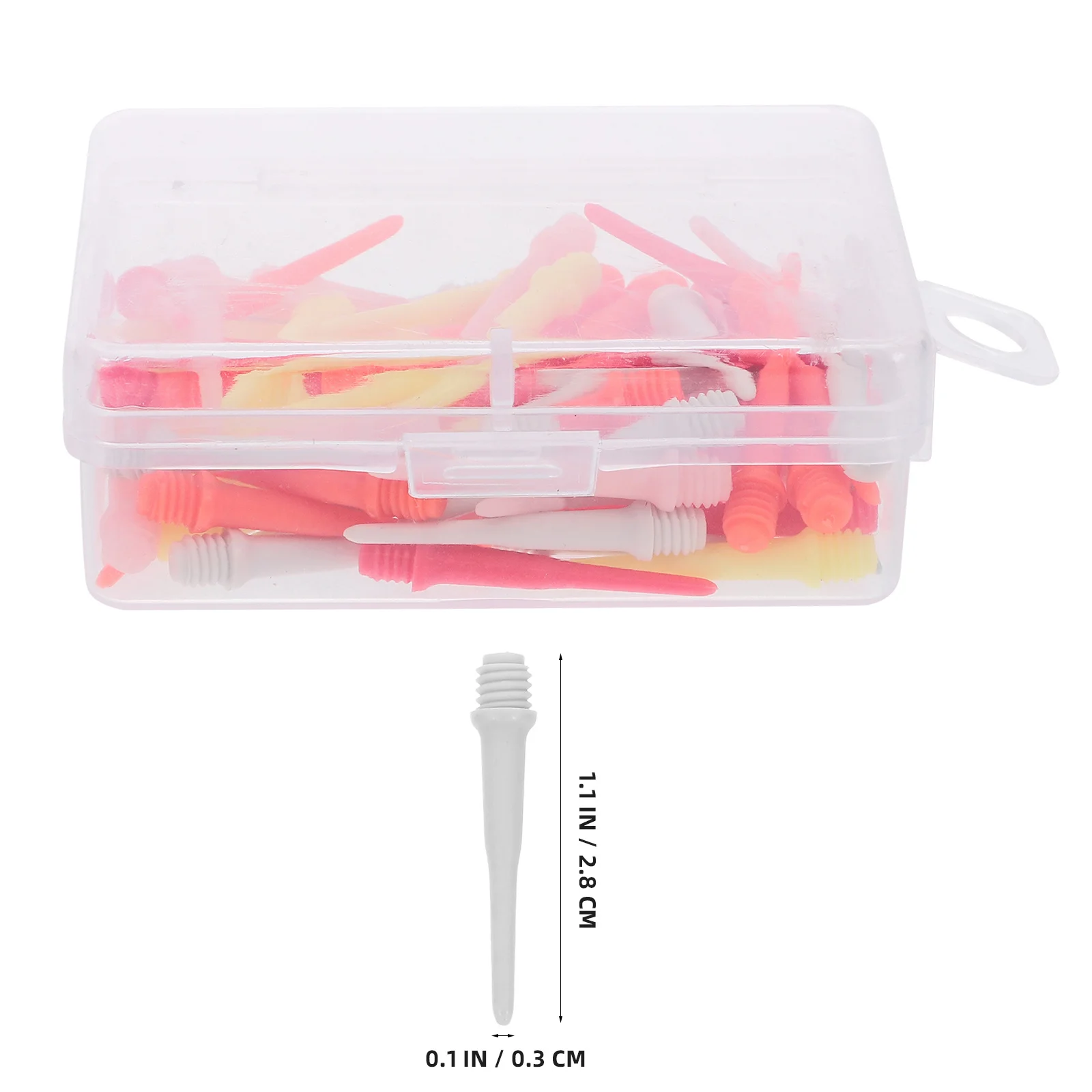 Embouts d'arbre électroniques en plastique, couleurs mélangées, filetage de vis Standard, arbres de remplacement durables, 80 pièces