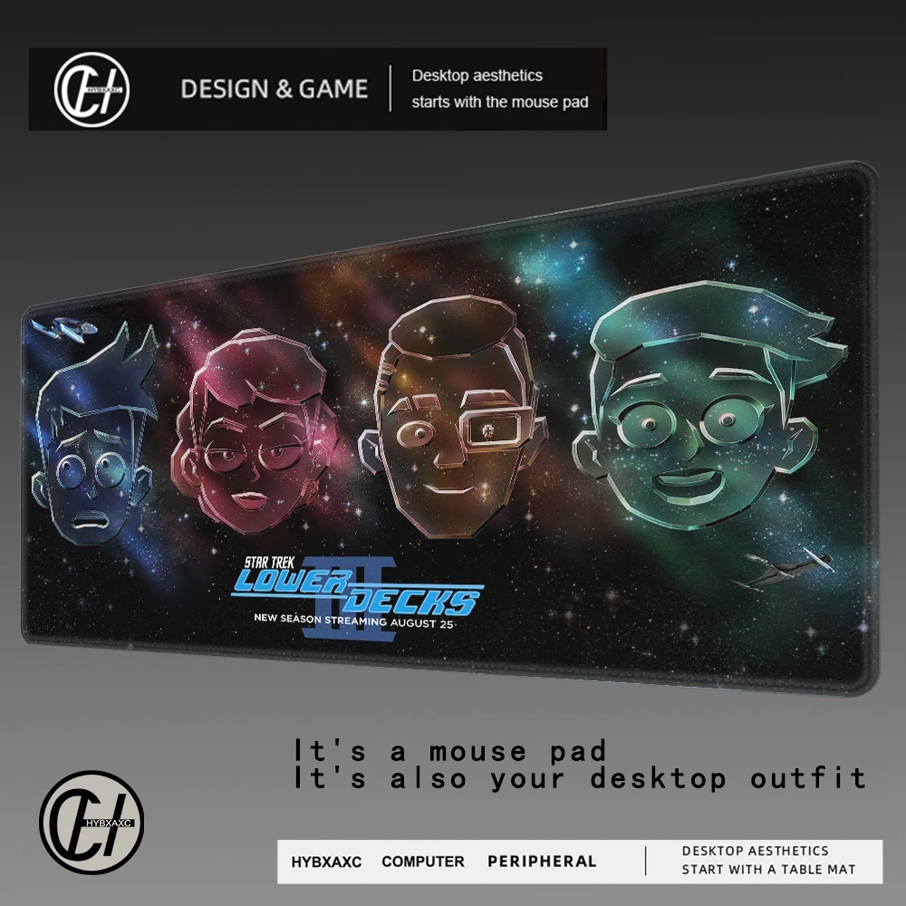 

Star Trek Lower Decks Mouse Pad Large Desk Mat Keyboard Ergonomic Office Rubber PC Non-slip Anti-fray Home Custom