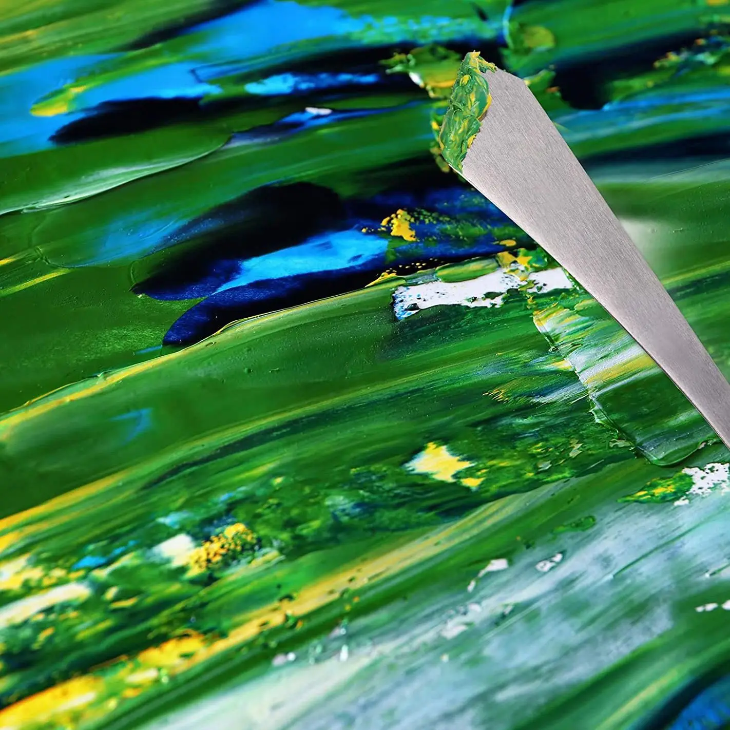 2 Pcs Painting Knife Spatula Palette Knife Wood Handle and Painting Accessories for Art and Paint