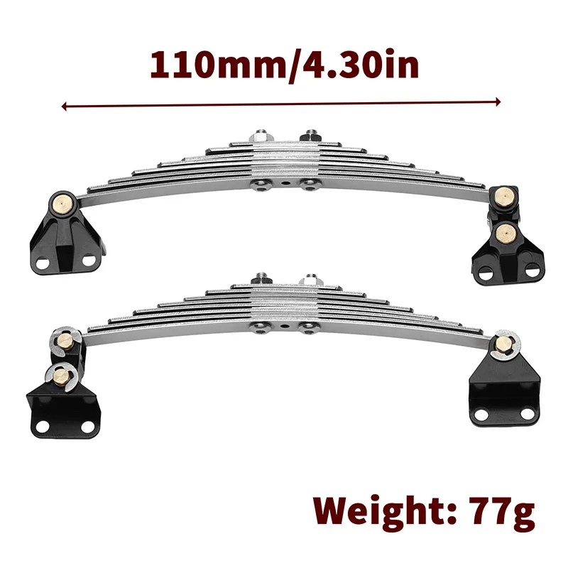 2pcs Metal Suspension Spring Plate Front Rear Leaf Spring Hanger for 1/14 Tamiya RC Dump Truck SCANIA 770S VOLVO BENZ LESU Car