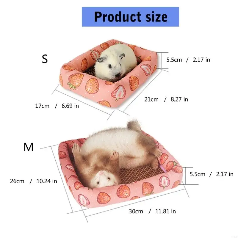 92mf pet pequeno animal hamster tecido cama almofada macia brinquedo coelhos cama dormir esteira roedores brinquedo para gaiola