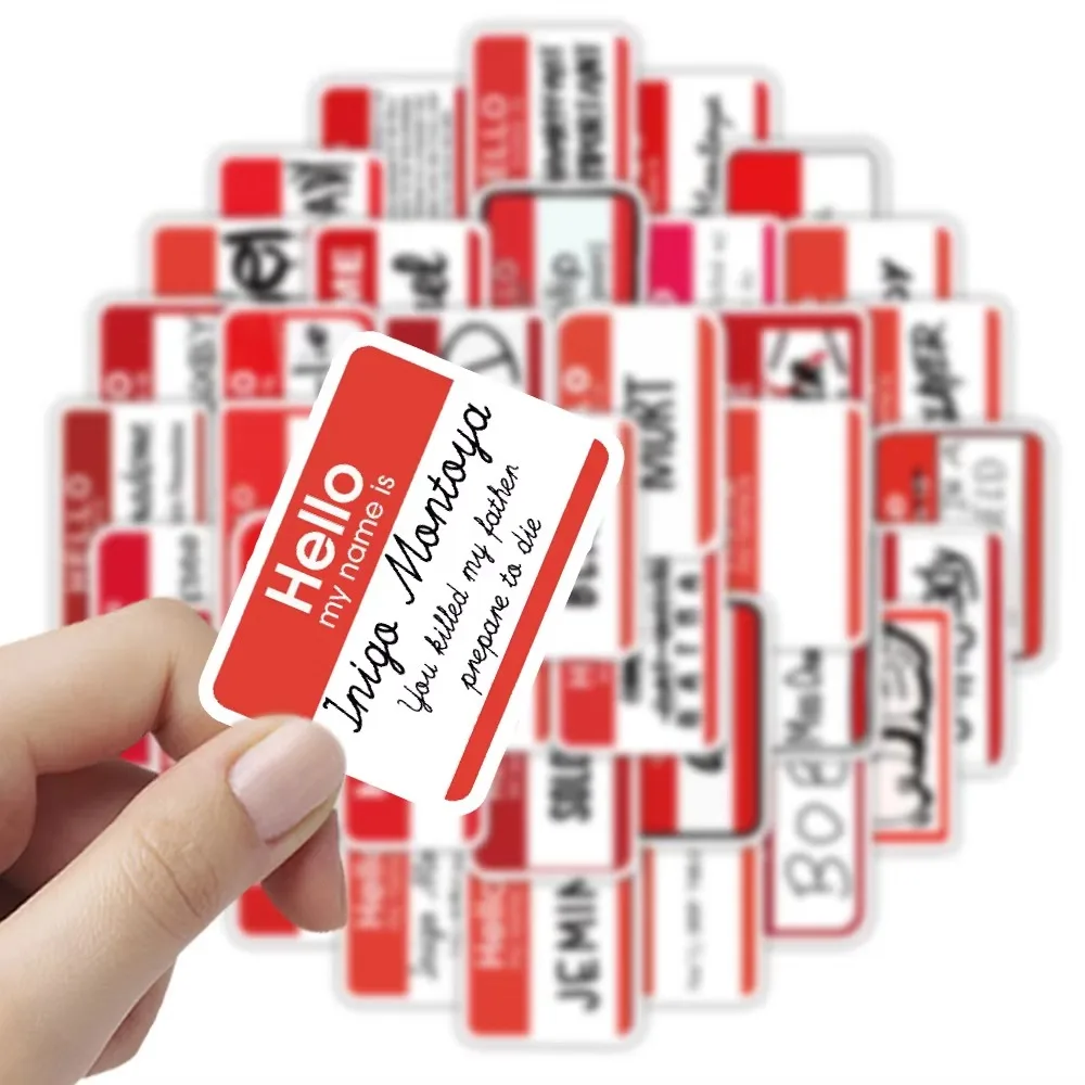 50 قطعة من ملصقات بطاقات الأسماء والحروف الإنجليزية المخصصة للزينة المقاومة للماء وثلاجة زجاجة مياه للأمتعة بنفسك