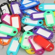 10pcs Colorful Plastic Tags Hotel Number Classification Card Key Tags Label Name Baggage Tag ID Name Tags With Split Ring New