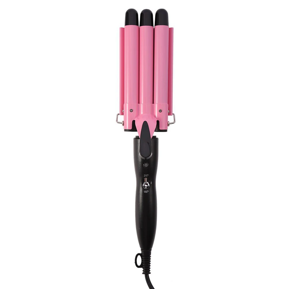 

32Mm Abs Shell Hair Curler Fast Heating Ptc Ceramic Curling Iron Anti-Slip Handle Salon Home Use Portable Wavy Perm Tool Pink