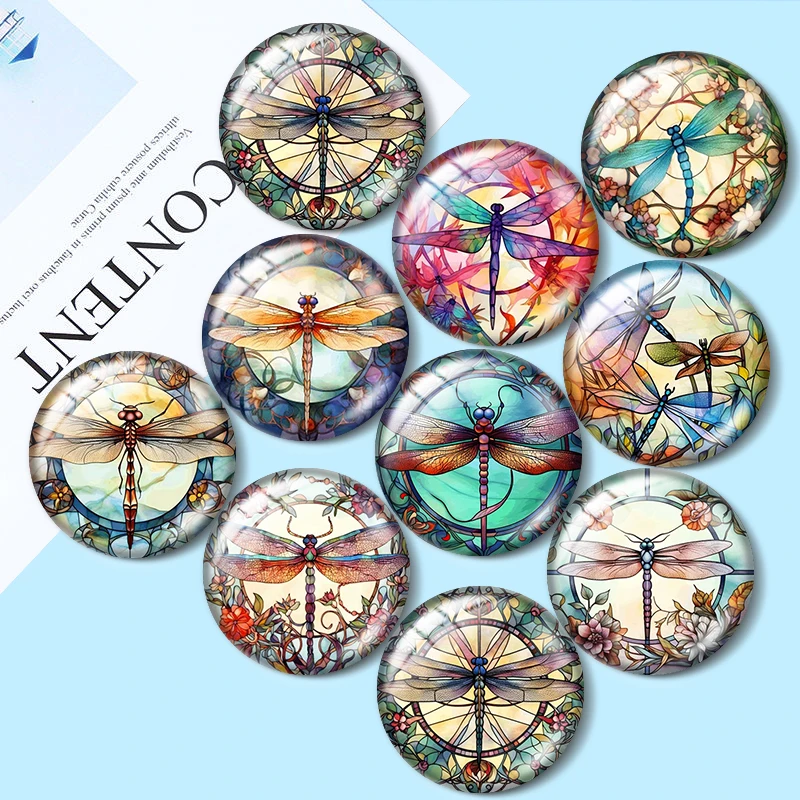 Retro Insect Art 12/18/20/25mm glass cabochon  bracelet pendant rings for jewelry demo earrings back Making findings