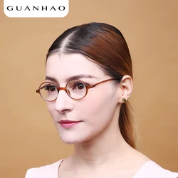 Guanhao Brand Fashion Retro Reading Glasses Men Women Ultralight Rimless Reading Glasses HD Resin Computer Eyewear Accessories