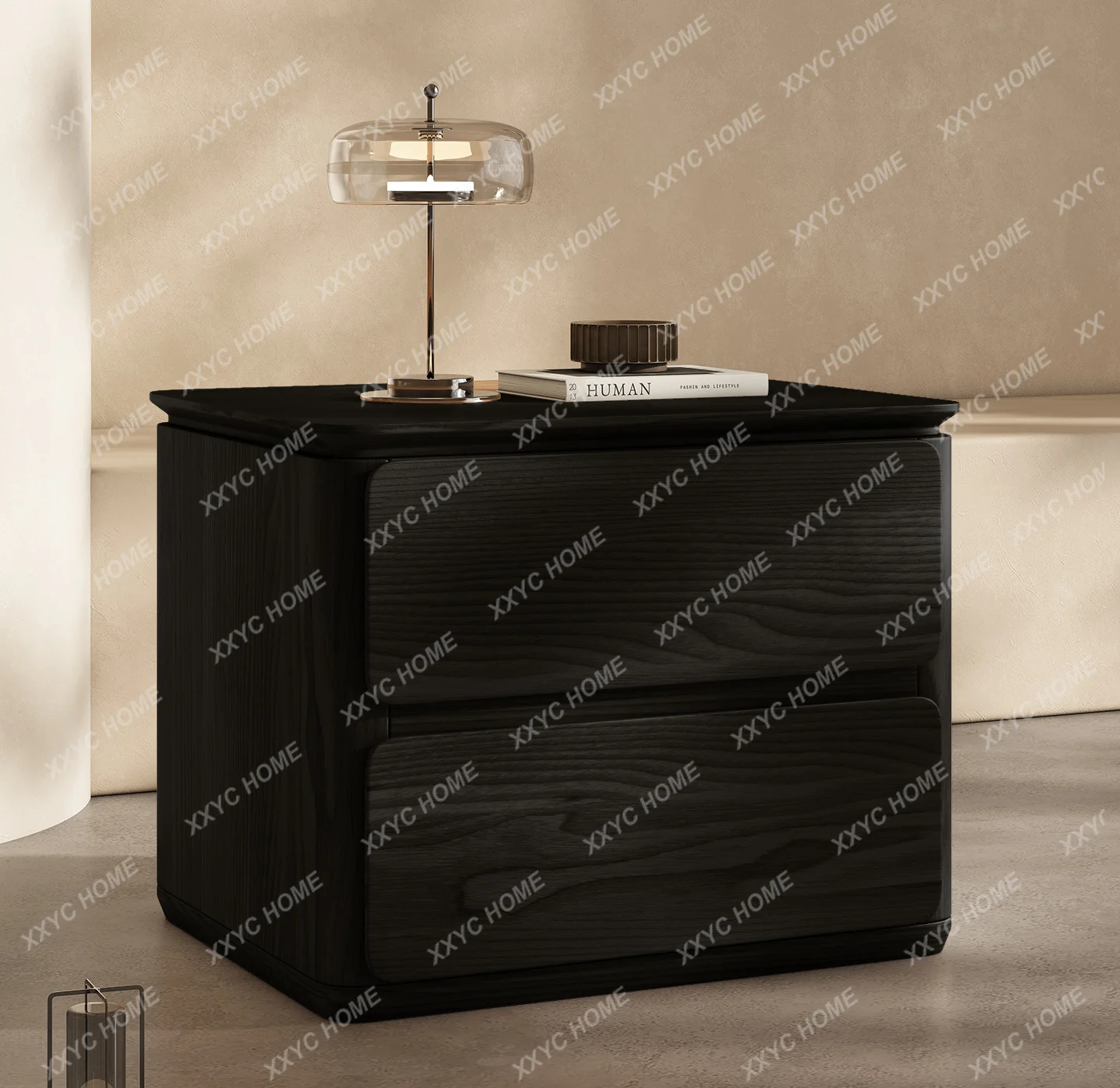 Simple Aesthetic Bedside Tables Premium Elegant Cream Style Design Nightstands Space Saving Table Bedroom Furniture
