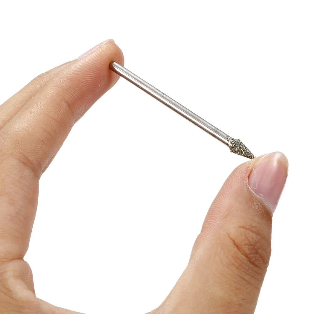 Punta a testa abrasiva con diametro in acciaio inossidabile da 2.34mm frese per intaglio in giada strumenti di bellezza per la testa abrasiva in metallo con grana