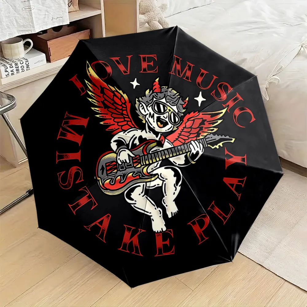 Red Winged Angel Playing Guitar with 
