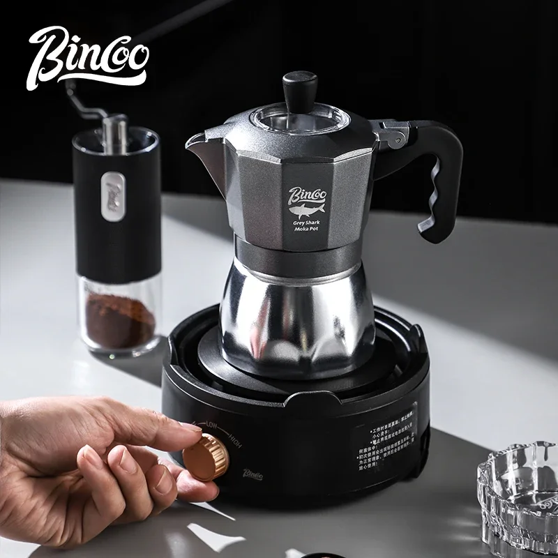 Bincoo 2 Cups Double Valve Moka Pot Aluminium Alloy Coffee Pot Cafe Machine Espresso Coffee Makers Camping Barista Tool - view 6