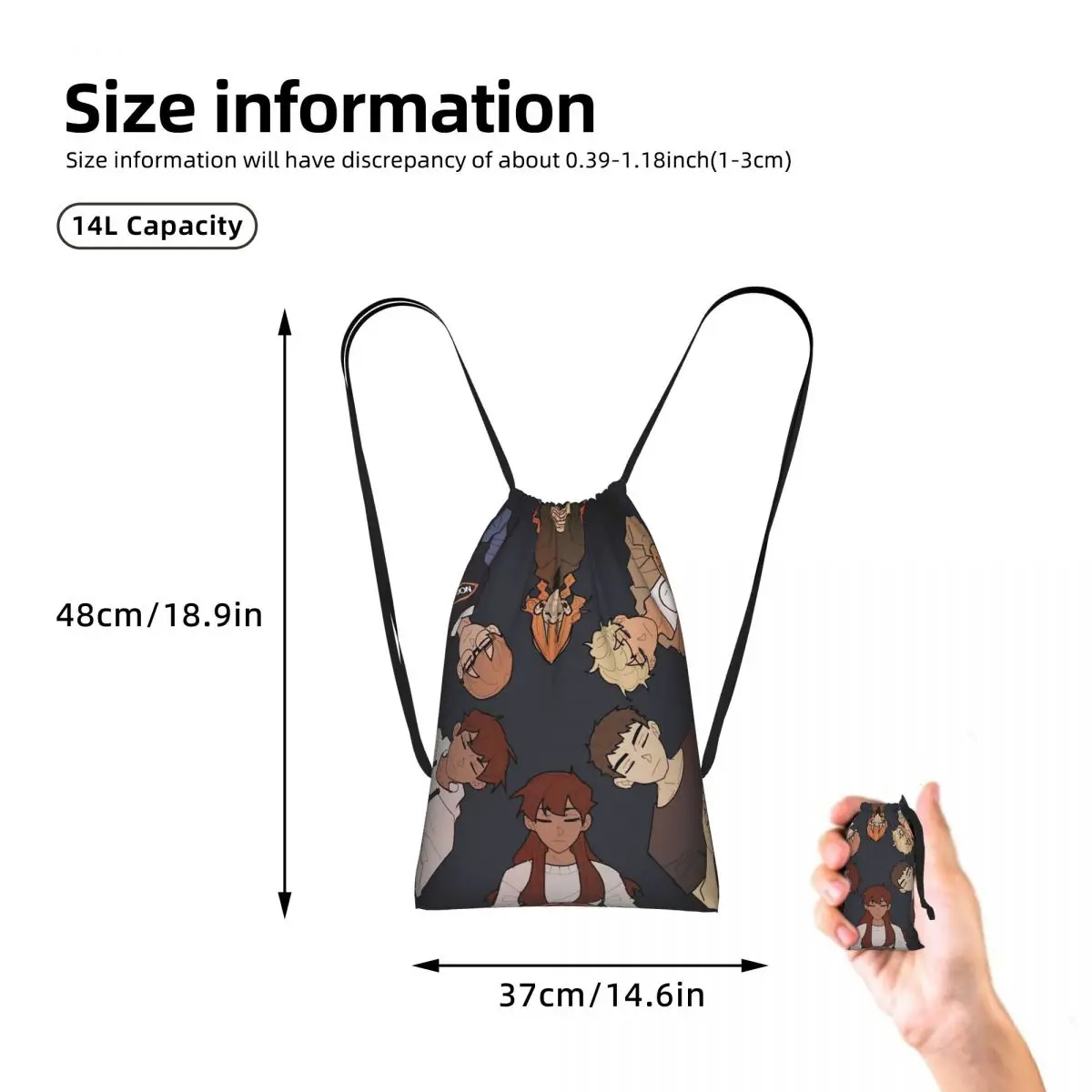 School Bus Graveyard Drawstring Backpack hiking cycling Bag Portable Travel Drawstring Bag for Men Women