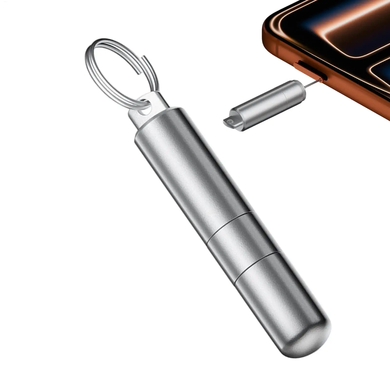 Card Removal Pin Cell Phone Keychain Card Eject Needle Cleaning Brush Anti-Loss Pendant for Replacement Repair Electronics