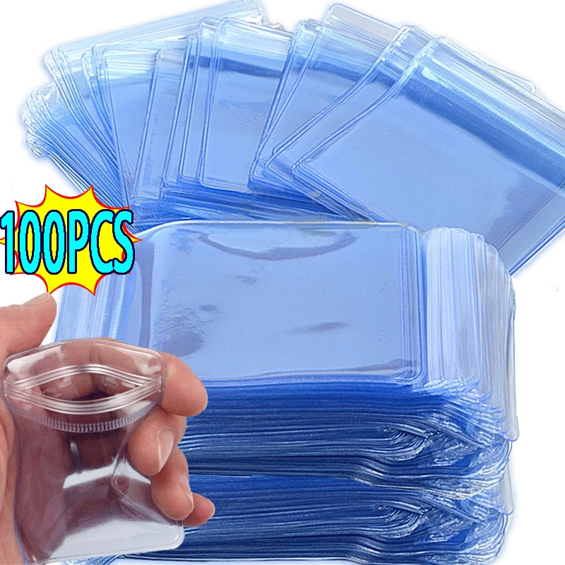 

100pcs Transparent Self Sealing Bags Hang Pouch Thicken OPP Bag for DIY Jewelry Organizer Retail Display Packaging Storage Boxes